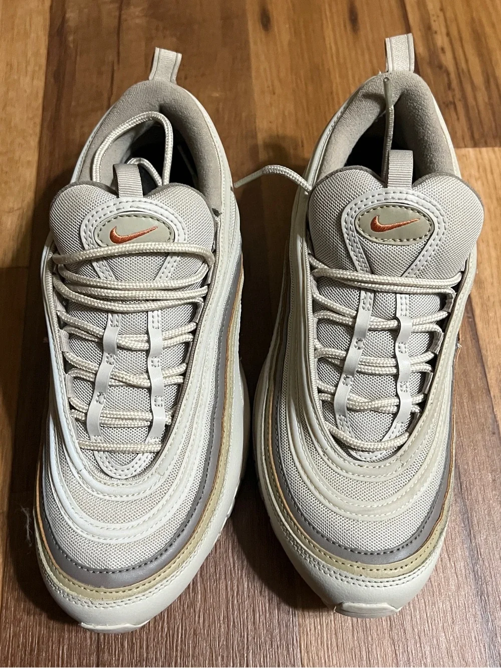 Nike Air Max 97 Beige Men's Size 8.5 Cream Running Athleisure Shoes